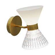 SL2004.301.02 Светильник настенный ST-Luce латунь/прозрачный, белый, латунь G9 LED 2*5W СПИРИТ 500_191_2949280